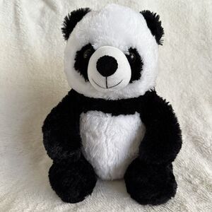 Gabitoy Panda Bear Sitting Realistic Plush 13” Stuffed Animal Toy Black White